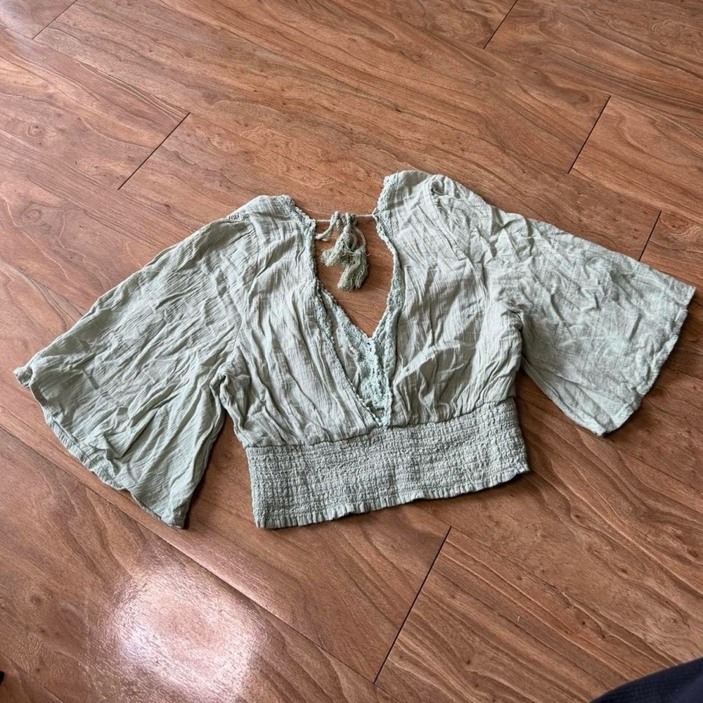Elegant Sage Green Women's Top